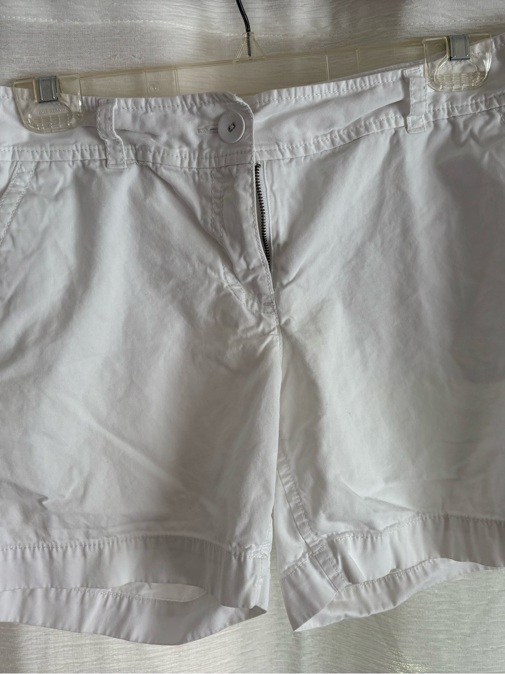 Loft Women's White Cotton Chino Shorts